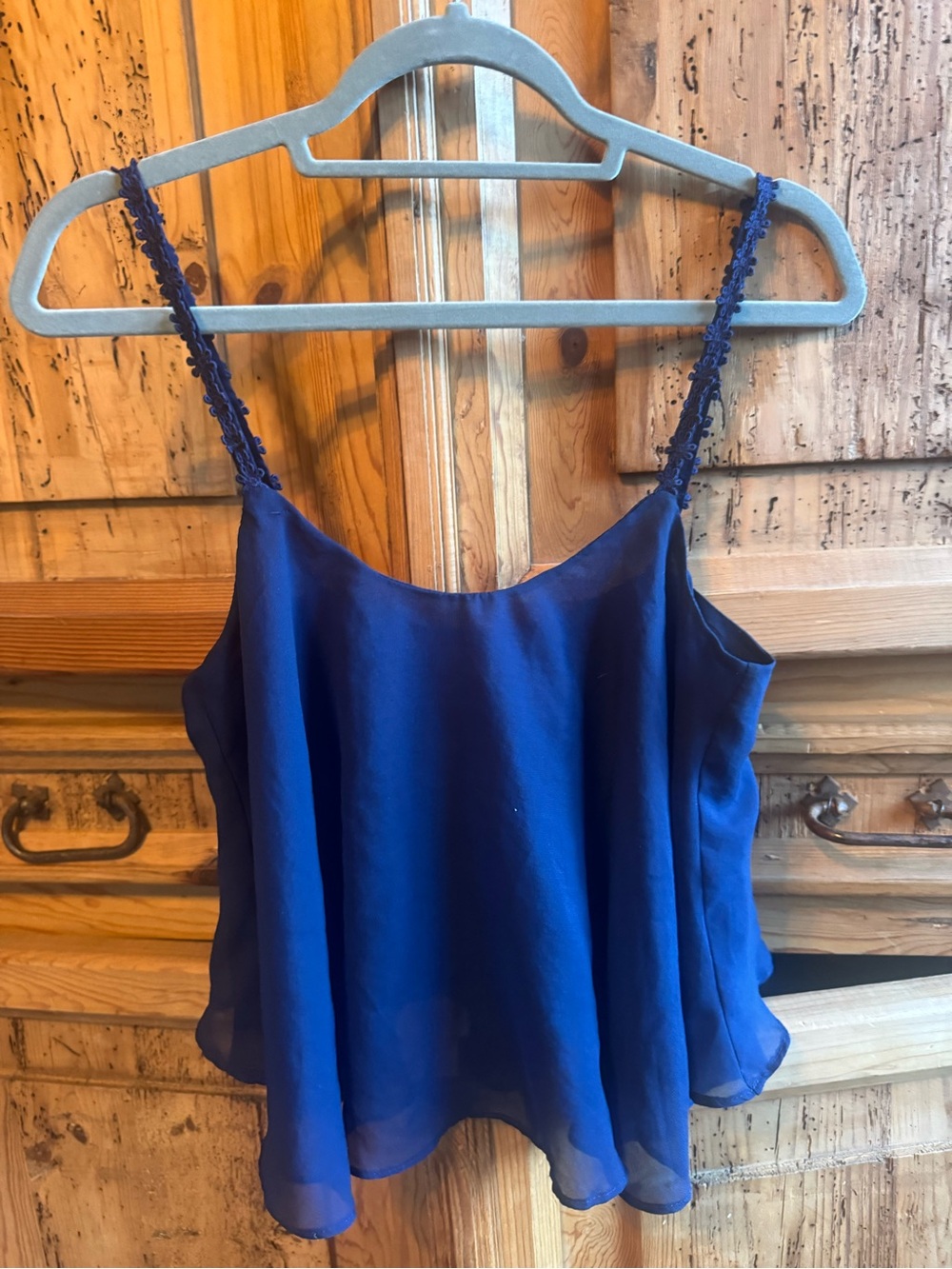 Vintage top with floral straps